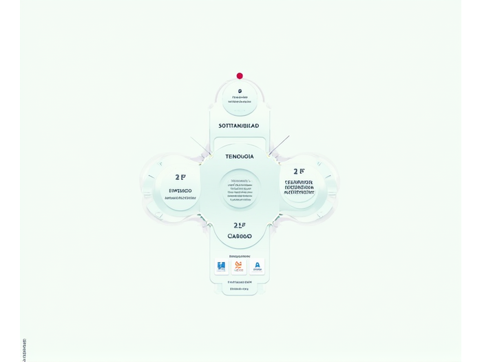 Infografía de las principales tendencias del Ecosistema de Viajes Conscientes, mostrando interconexiones entre sostenibilidad, tecnología y experiencia humana.