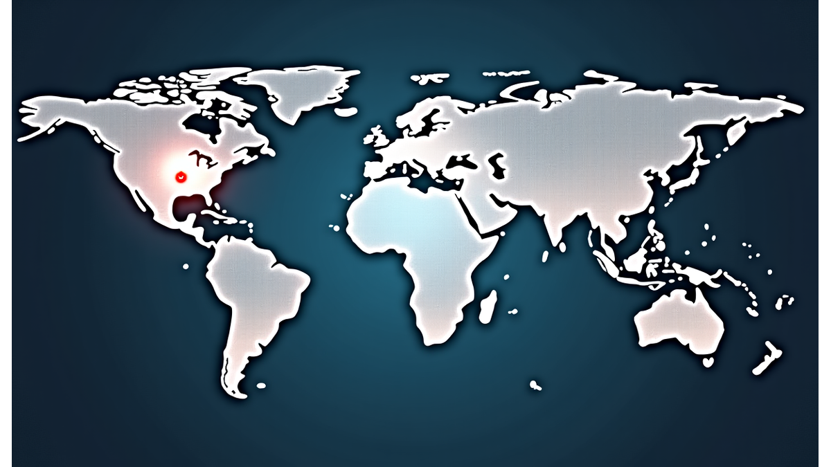 Mapa interactivo mundial con puntos de datos que resaltan tendencias de turismo consciente en diferentes regiones, como proyectos de conservación en América del Sur, innovación tech en Asia, y rutas de bienestar en Europa.